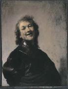 REMBRANDT Harmenszoon van Rijn A more cheerful pose, also from ca. oil painting on canvas